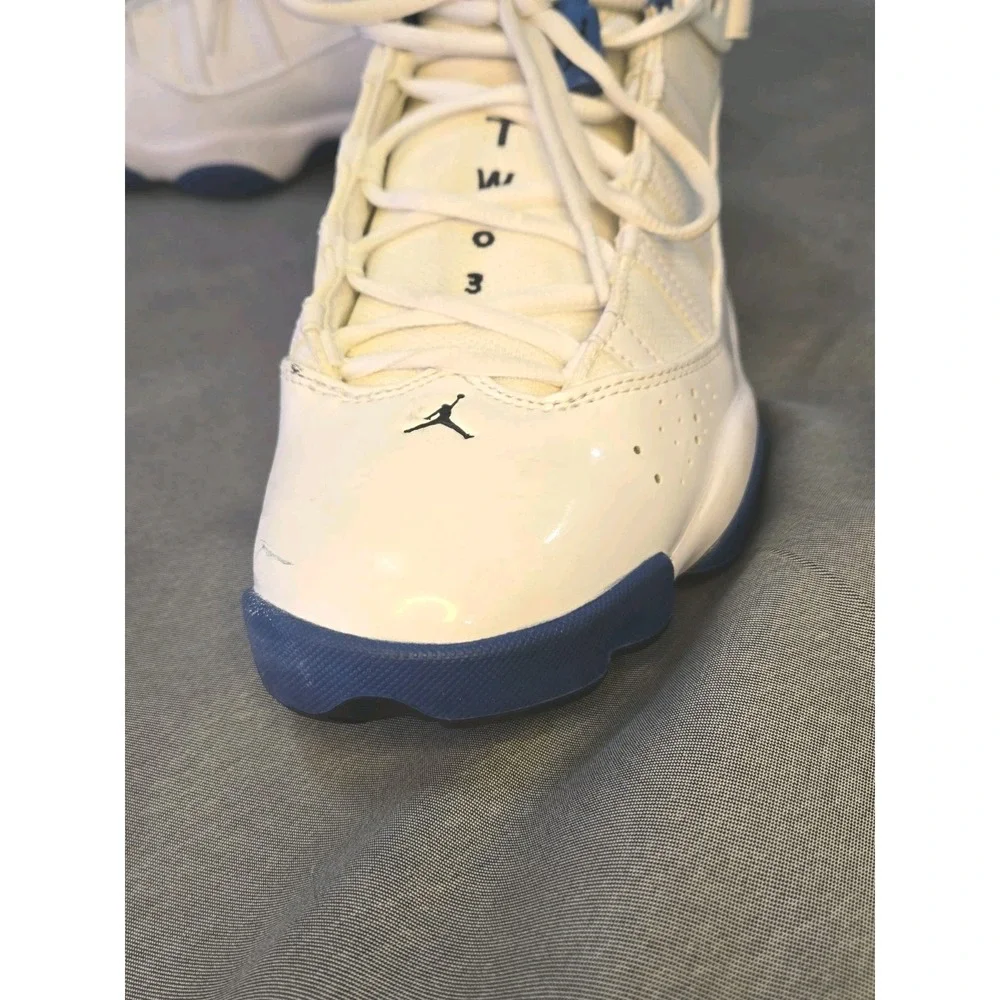 Jordan 6 Rings White/Dark Marina Blue/Black Men's Mid Top Lace Up 322992-114